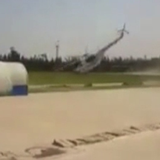 Libyada para dolu helikopter iniş sırasında düştü