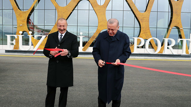 Erdoğan ve Aliyev Fuzuli Havalimanı'nı açtı. 