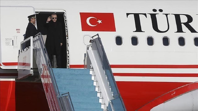 الرئيس أردوغان يغادر أذربيجان بعد زيارة ليوم واحد