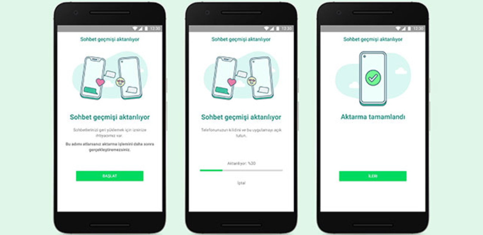 WhatsApp'ın verileri iOS'tan Android'e taşıma özelliği Piksel akıllı telefonlar için de standart halini alıyor.