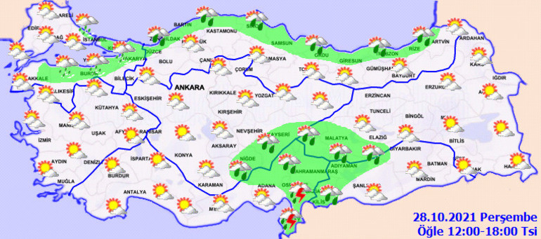 Meteorolojiden Saganak Yagis Uyarisi Istanbul Bursa Canakkale Il Il Hava Durumu Yeni Safak