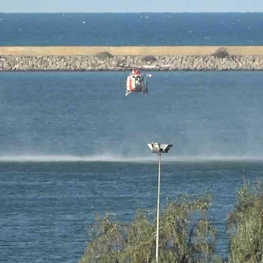 Samsunda sahil güvenlik helikopterinden nefes kesen eğitim