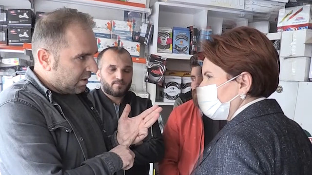 İYİ Parti Genel Başkanı Akşener'e esnaftan "Kürdistan" sorusu.