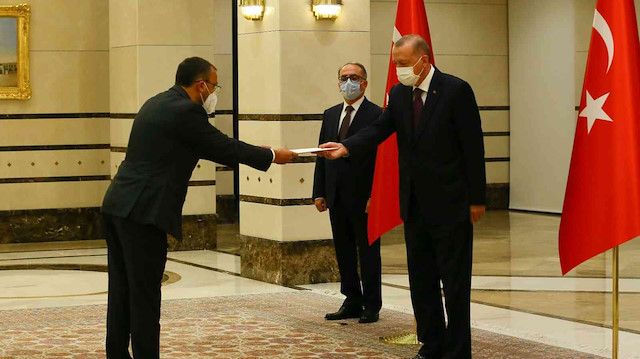 Büyükelçi Bodnar, törende Cumhurbaşkanı Erdoğan’a güven mektubu sundu. 