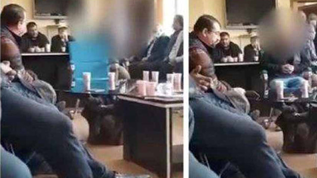 Mustafa Lafcı'nın makamında özel mahkeme kurduğu iddia edilen bu görüntüler gün boyu sosyal medyada paylaşıldı.