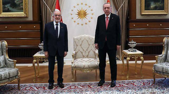 Cumhurbaşkanı Erdoğan- Saadet Partisi Genel Başkanı Karamollaoğlu 