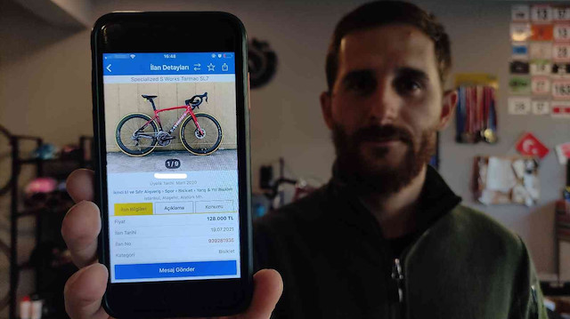 İnternet sitelerinde ikinci el bisikletler 120 bin liraya satılıyor.