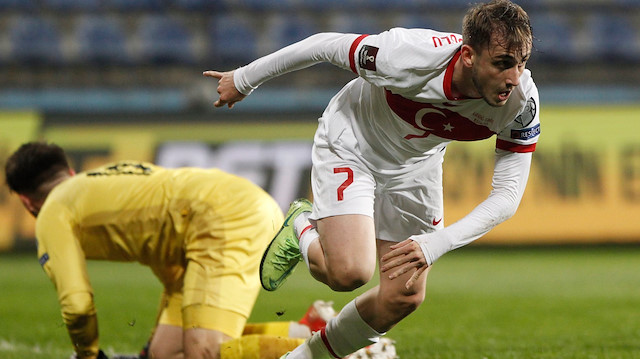 Kerem Aktürkoğlu attığı golle maçta skoru 1-1'e getirdi.