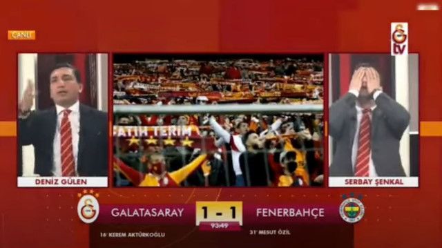 GSTV spikerleri Fenerbahçe'nin golü sonrası masaları yumrukladı