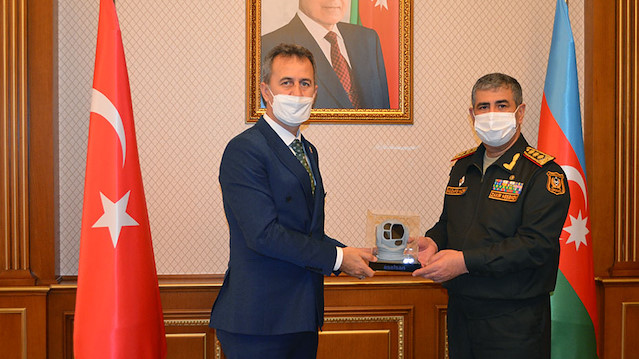 ASELSAN Yönetim Kurulu Başkanı ve Genel Müdürü Prof. Dr. Haluk Görgün ve Azerbaycan Savunma Bakanı Zakir Hasanov. 