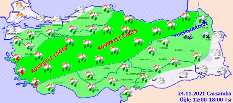 Meteorolojiden Saganak Yagis Ve Kar Uyarisi Istanbul Ankara Izmir Il Il Hava Durumu Yeni Safak