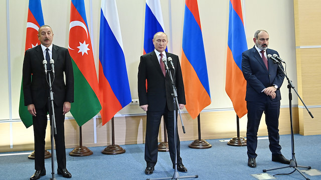 ​Putin, Aliyev ve Paşinyan'ın Soçi zirvesi 