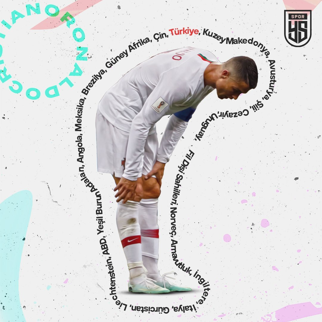 Cristiano Ronaldo'nun oynayıp da gol atamadığı 20 ülkeden biri Türkiye