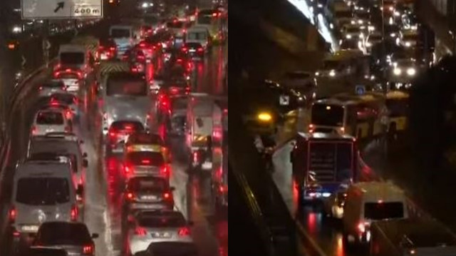 İstanbul'da trafik yoğunluğu yüzde 80 olarak ölçüldü