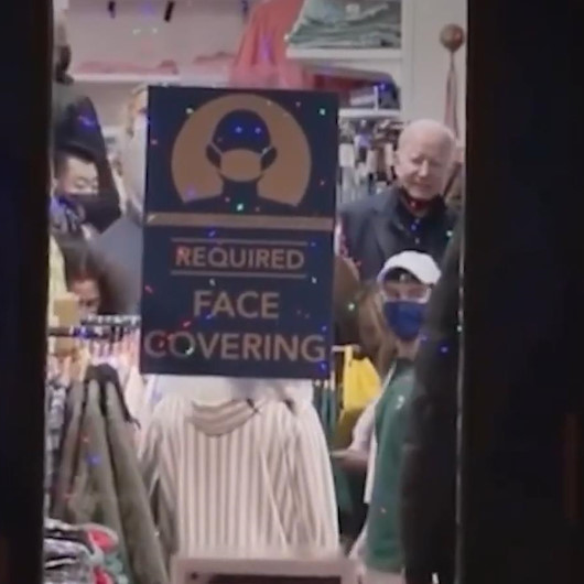 ABDlilere maske takın çağrısı yapan Biden maskesiz alışveriş yaparken görüntülendi