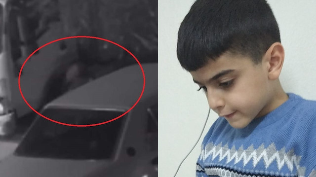 Bir iş yerinin güvenlik kamerasına yansıyan görüntülerde, Ömer Ali'nin yere yığıldığı, amcasının da kucağına alıp otomobile taşıdığı görüldü. 