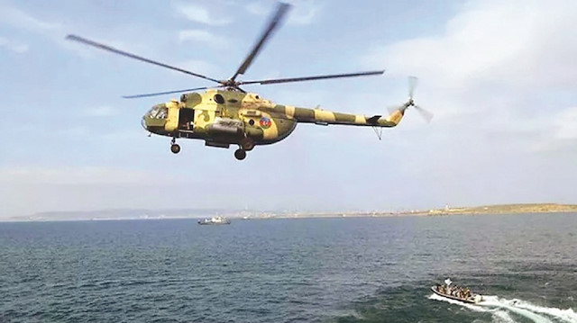 Azerbaycan’da Karaheybet eğitim alanında bir askeri helikopter düştü.