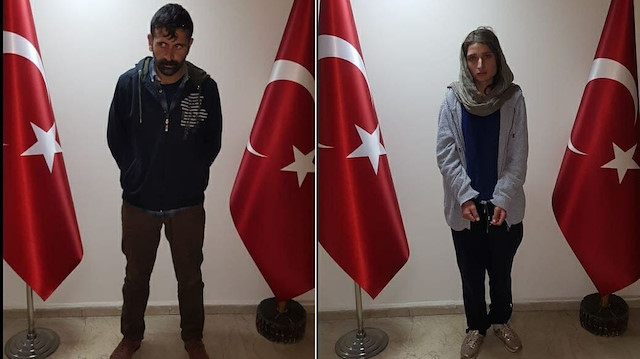Yakalanarak Türkiye'ye getirilen teröristler. 