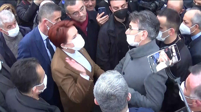 Amasya'da Meral Akşener'e tepki