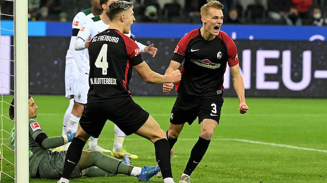 Freiburg oyuncularının gol sevinci