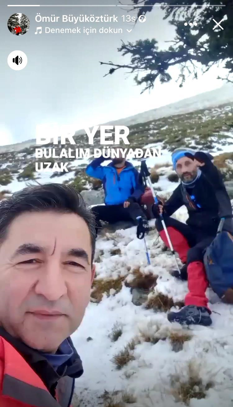 Mahsur kalmadan önceki görüntüleri sosyal medyadan paylaşmışlar.