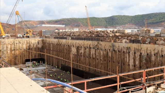 Akkuyu NGS'nin birinci ünitesinde pompa istasyonunun temeli inşa ediliyor