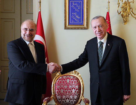 Cumhurbaşkanı Erdoğan İran meclis başkanını kabul etti.
