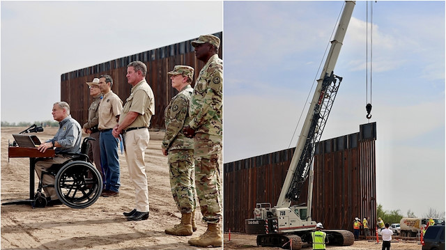 Texas'ta federal hükümetten bağımsız Meksika sınırına duvar inşa ediliyor