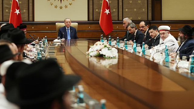 Cumhurbaşkanı Erdoğan Türk Yahudi Toplumu ve İslam ülkeleri hahamları ile görüştü