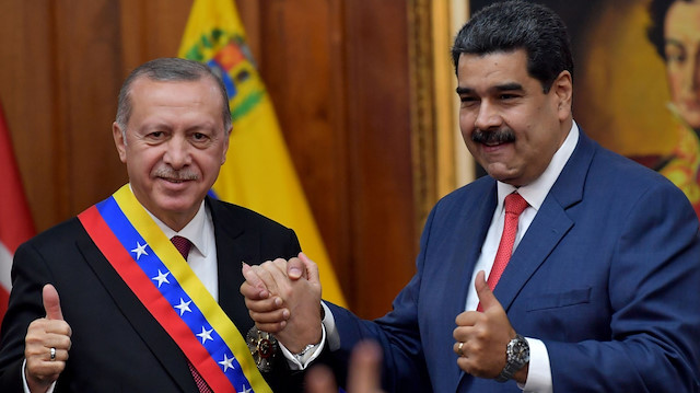 Cumhurbaşkanı Erdoğan ve Venezuela Devlet Başkanı Maduro.
