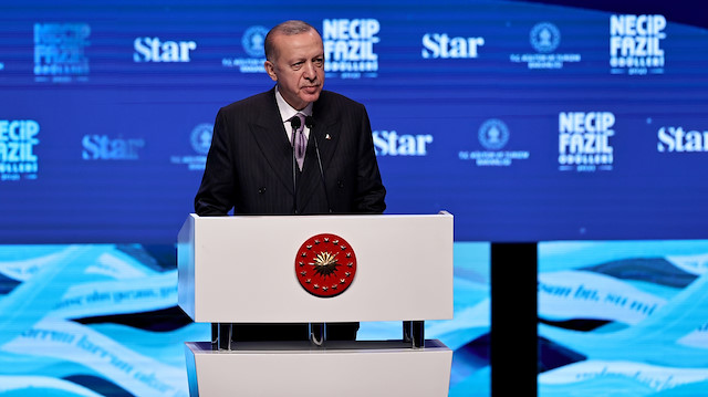 Cumhurbaşkanı Erdoğan: Necip Fazıl Ödülleri sanat zorbalarına karşı açılmış bir bayraktır