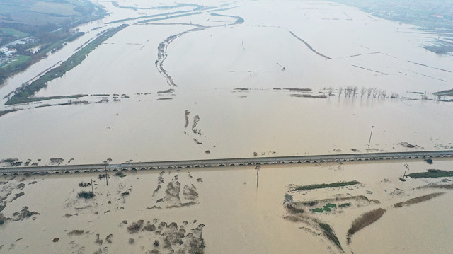 Ergene Nehri’nin son 24 saatte debisi 7,5 kat arttı.
