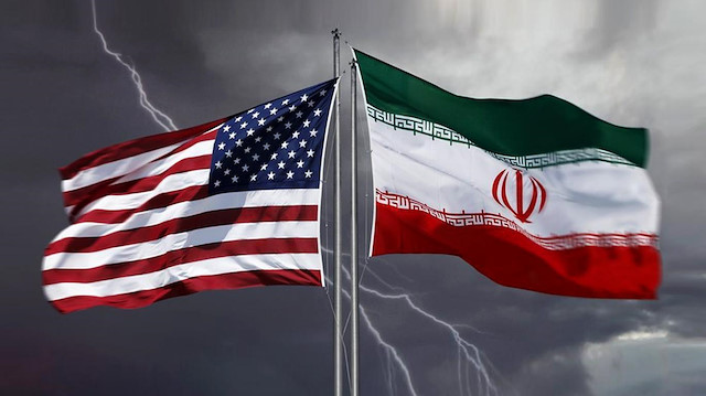 ABD ve İran bayrağı.