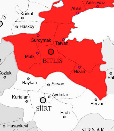 Bitlis-Siirt sınırı değişti.