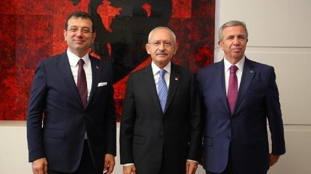 Ekrem İmamoğlu, Kemal Kılıçdaroğlu ve Mansur Yavaş (soldan sağa)