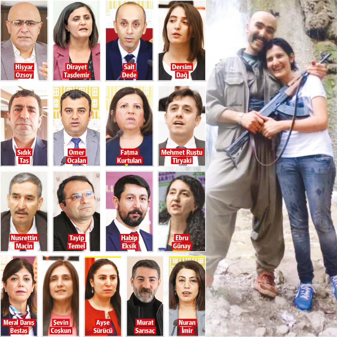  Türkiye Büyük Millet Meclisi çatısı altında görev yapan 17 HDP’li milletvekilinin ya eşi ya kardeşi ya da çocuğu PKK’nın dağ kadrosunda yer alıyor. 