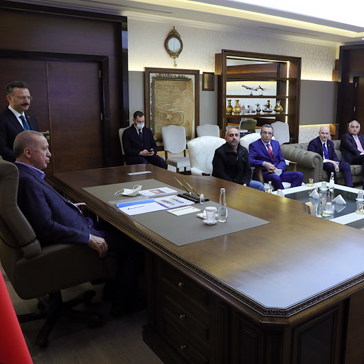 Cemevi başkanları ile muhtarlardan Cumhurbaşkanı Erdoğan'a teşekkür ziyareti