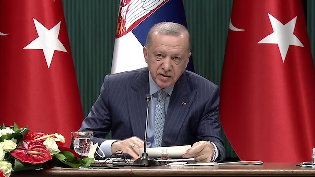 Cumhurbaşkanı Erdoğan: Sırbistan'da hedefimiz 5 milyar dolarlık ticaret hacmini yakalamak