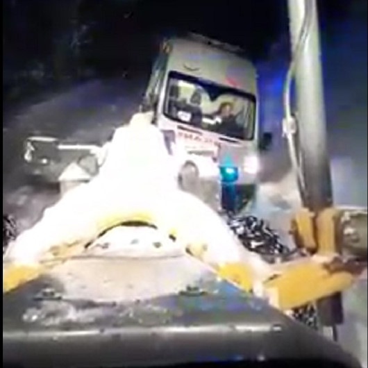Sinopta sağlık ekibi karda mahsur kaldı