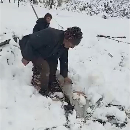 Suriye’de kar fırtınası çadırlara zarar verdi: Yakacak odun yok ekmek yok hiçbir şey yok