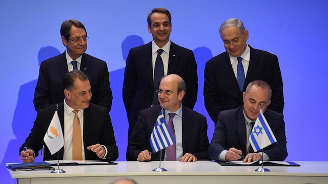İsrail, Yunanistan ve Güney Kıbrıs, EastMed için 2020'de Atina'da anlaşma imzalamışlardı.