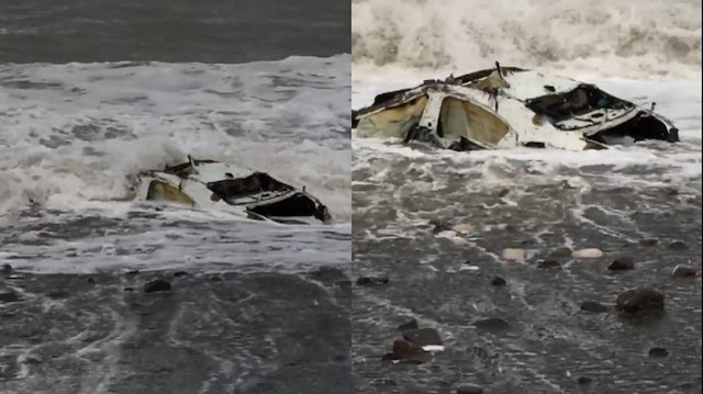 Bir araç Kastamonu'daki sel felaketinden 5 ay sonra kıyıya vurdu.