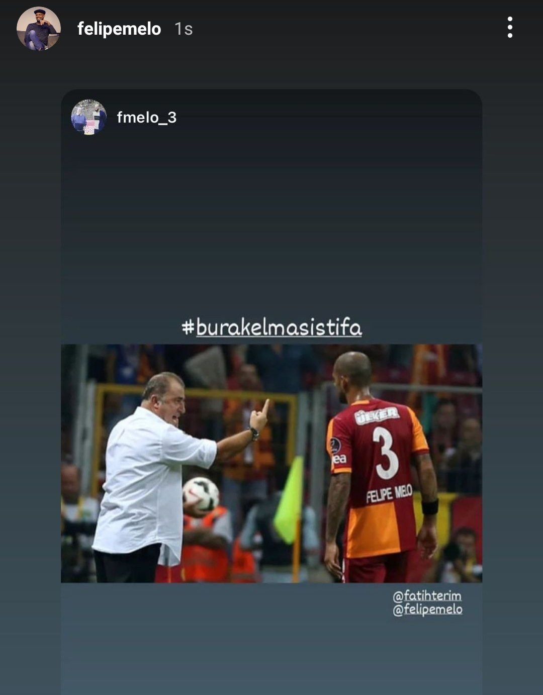 Felipe Melo'nun paylaşımı