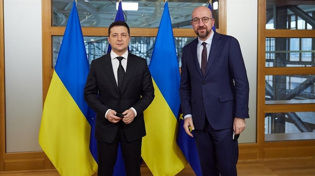 رئيس أوكرانيا يبحث مع رئيس المجلس الأوروبي التوترات مع روسيا