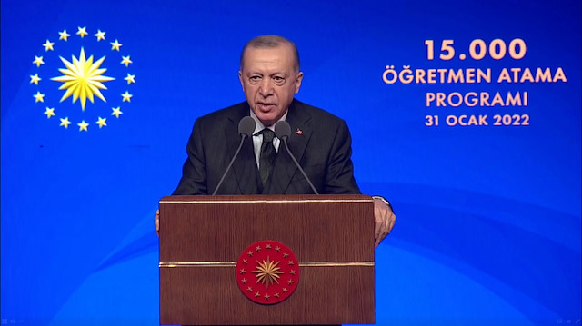 Cumhurbaşkanı Erdoğan 15 Bin Öğretmen Atama Töreninde konuştu: Çocuklarımızı iyi, erdemli ve ahlaklı insan olmaya sizler teşvik edeceksiniz
