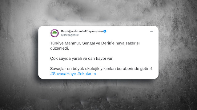 Kazdağları İstanbul Dayanışması'nın paylaşımı.