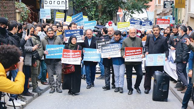 Tüm dünyayı şoke eden Yunan barbarlığı İstanbul’da protesto edildi.