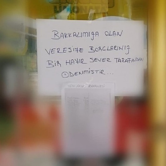 Çorum’da gizli hayırsever 54 kişinin 38 bin 900 TL’lik veresiye borcunu ödedi
