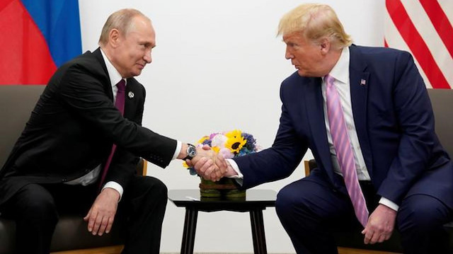 Rusya Devlet Başkanı Vladimir Putin ve Eski ABD Başkanı Donald Trump.