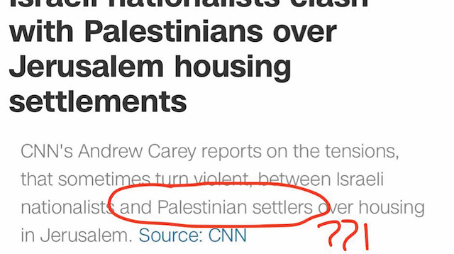 CNN, Şeyh Cerrah Mahallesi’ndeki Filistinliler için “yerleşimciler” ifadesini kullanarak büyük bir çarpıtmaya imza attı. 